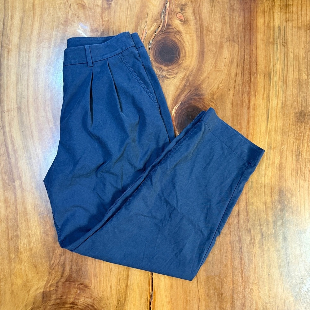 Kit and Ace Womens pants 6 Tencel Lyocell Career  Pleated Navy Dress Z4-24